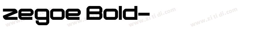 zegoe Bold字体转换